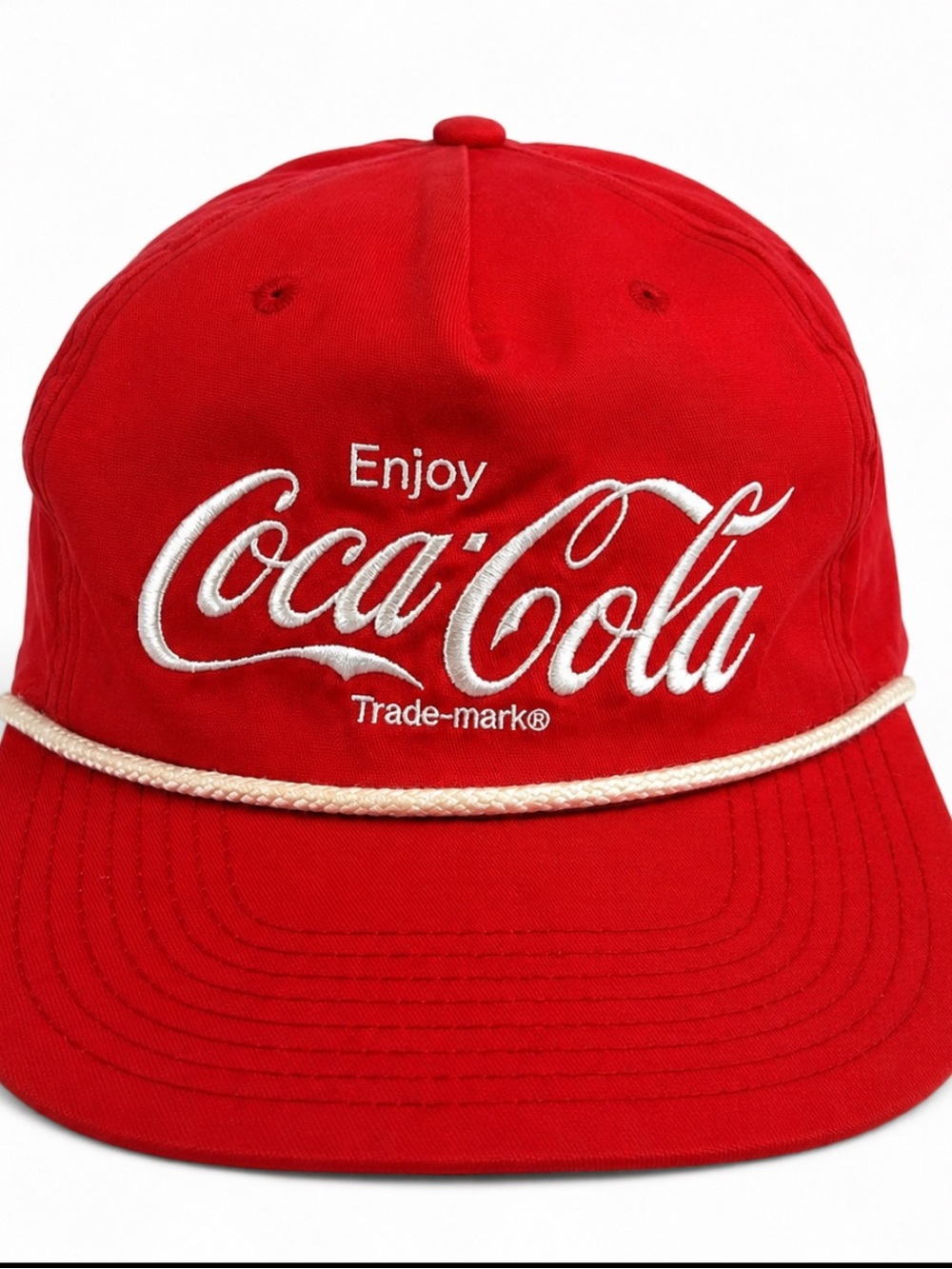 Coca-Cola Red & White Strapback Cap with Logo Patch